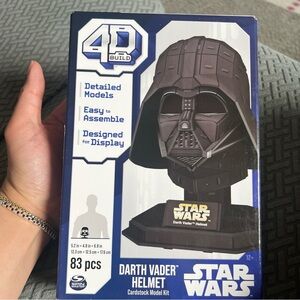 Spinmaster 4D Build, Star Wars Darth Vader 3D Cardstock Model Kit 83 Pcs